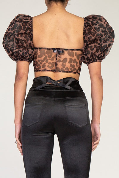 Leopard corset top